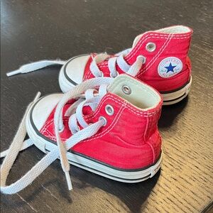Red Converse size 3 toddler shoes